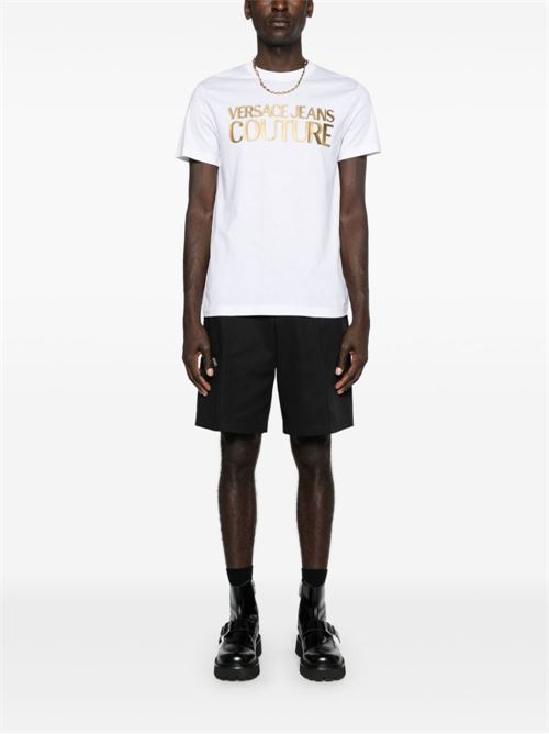 T-shirt uomo con logo Versace jeans Couture | 77GAHT05CJ00TG03
